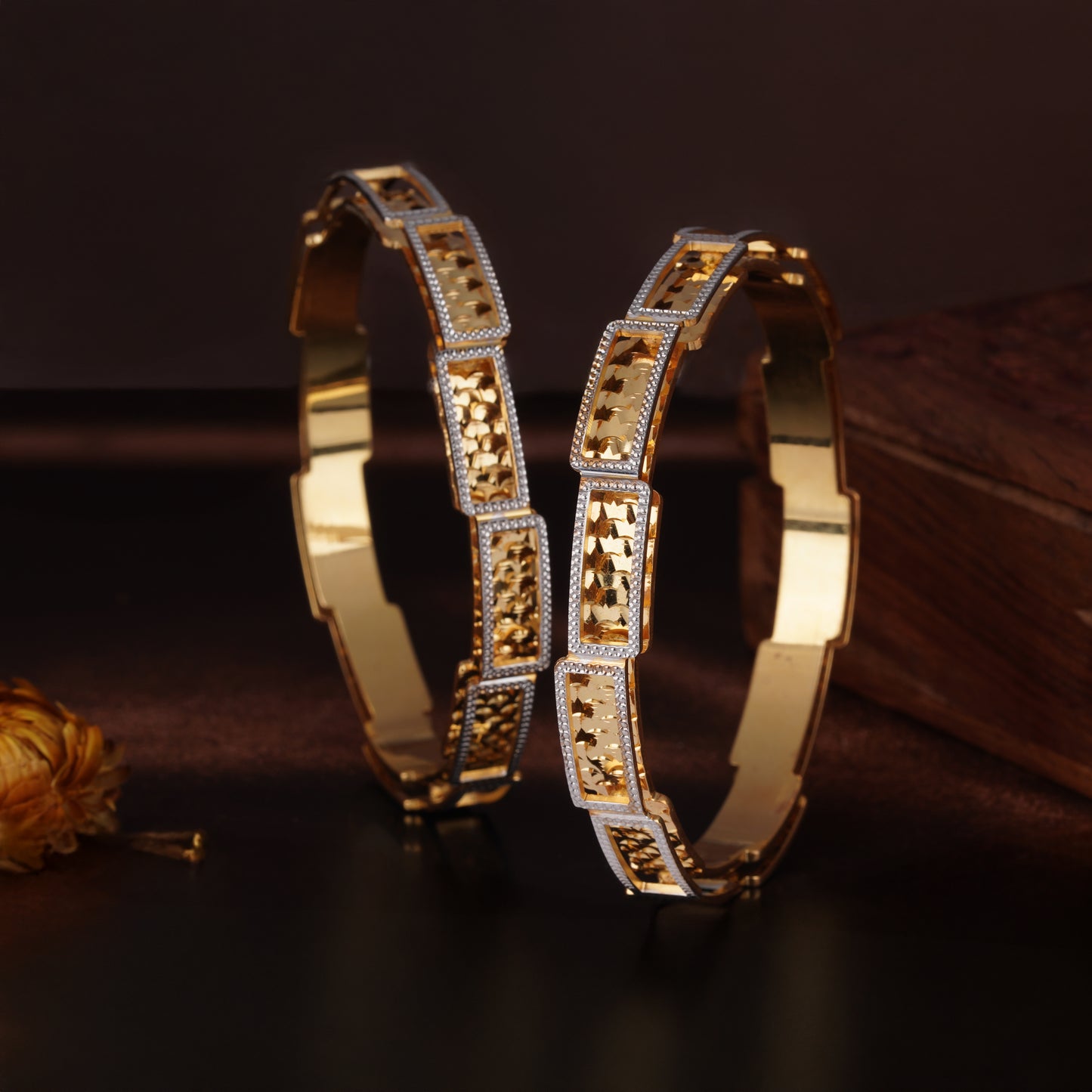 Classic Heart Line Diamond Band Bangles – Timeless Elegance for Women