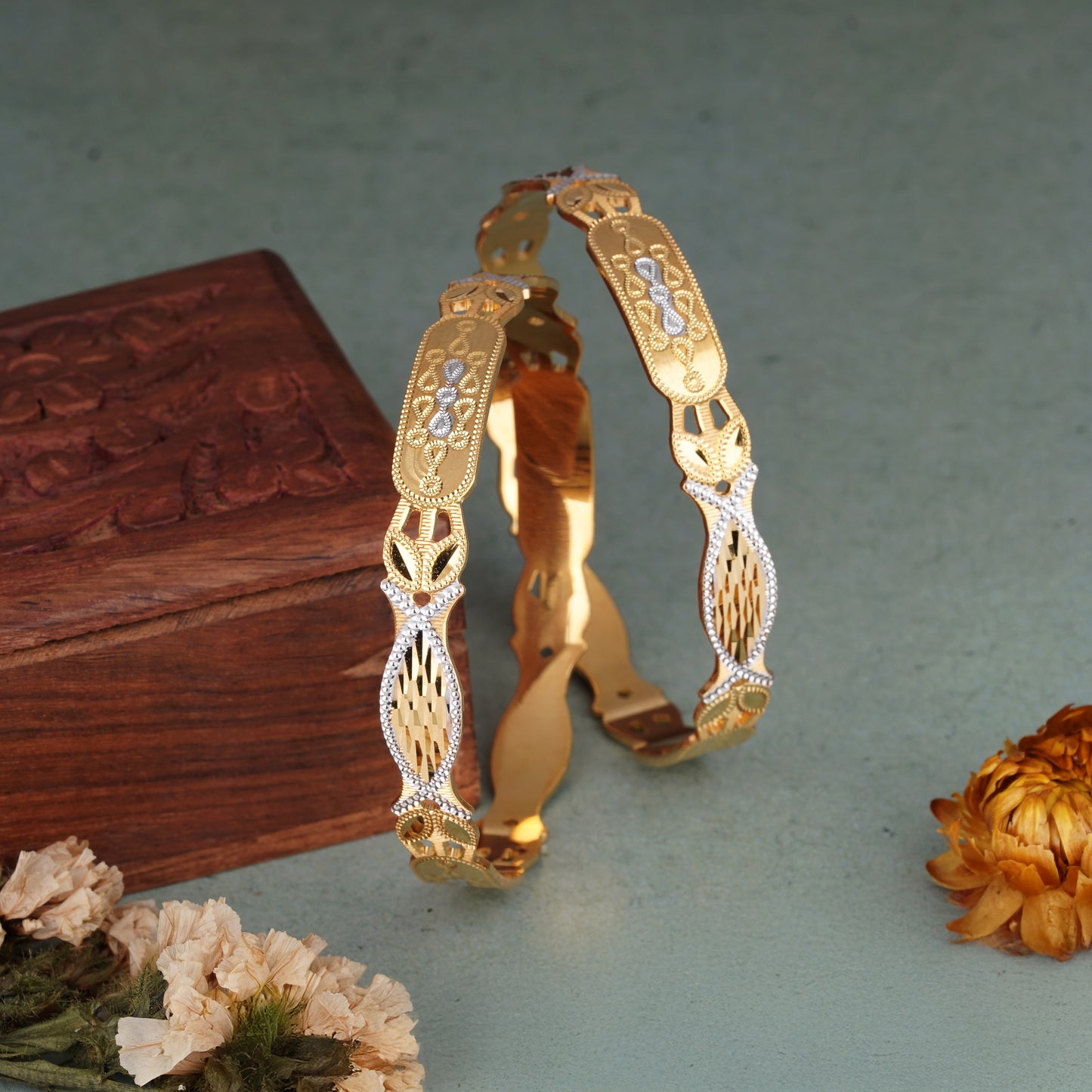 Classic Heart Line Diamond Band Bangles – Timeless Elegance for Women