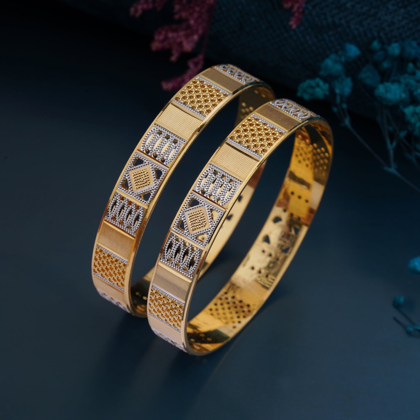 Classic Heart Line Diamond Band Bangles – Timeless Elegance for Women