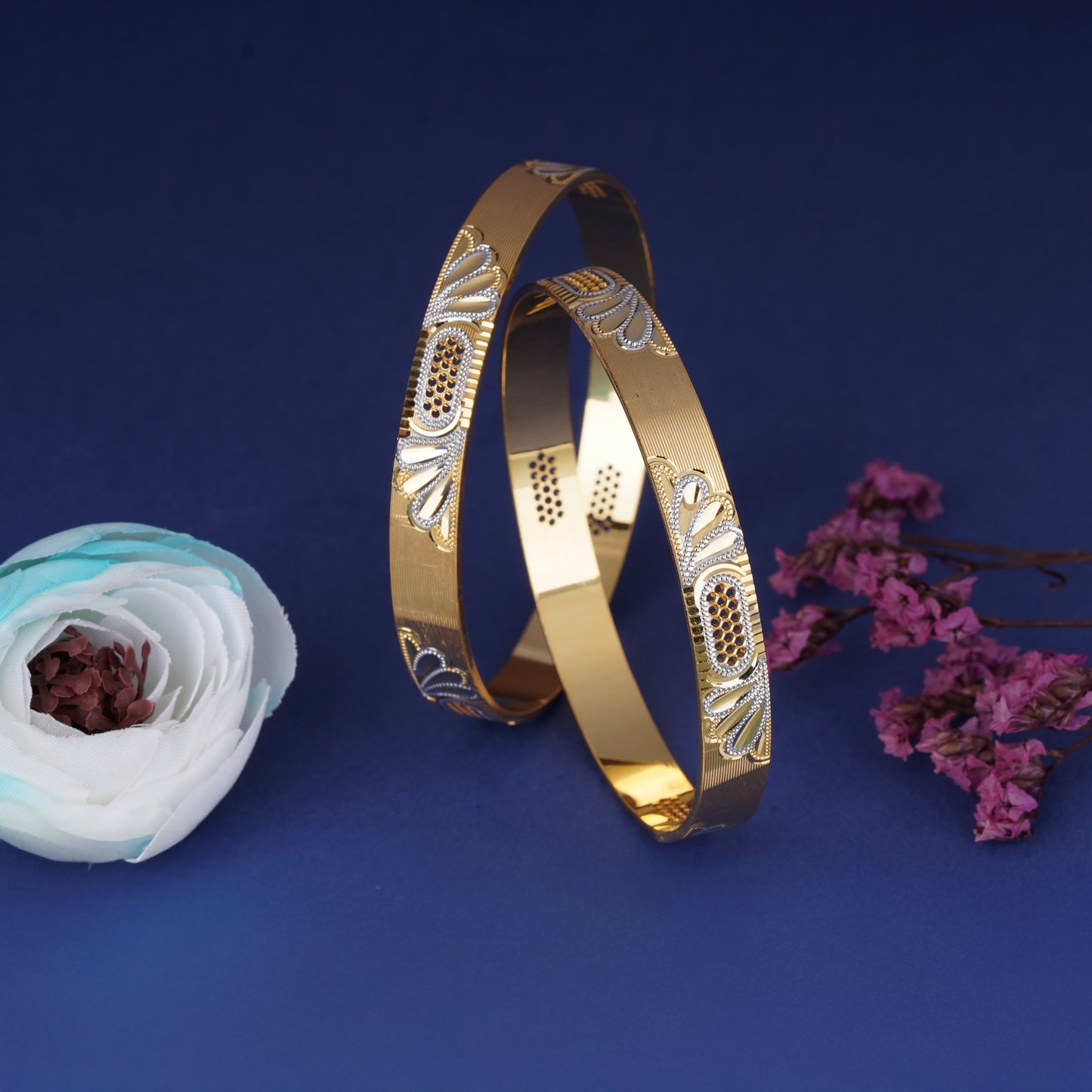 Classic Heart Line Diamond Band Bangles – Timeless Elegance for Women