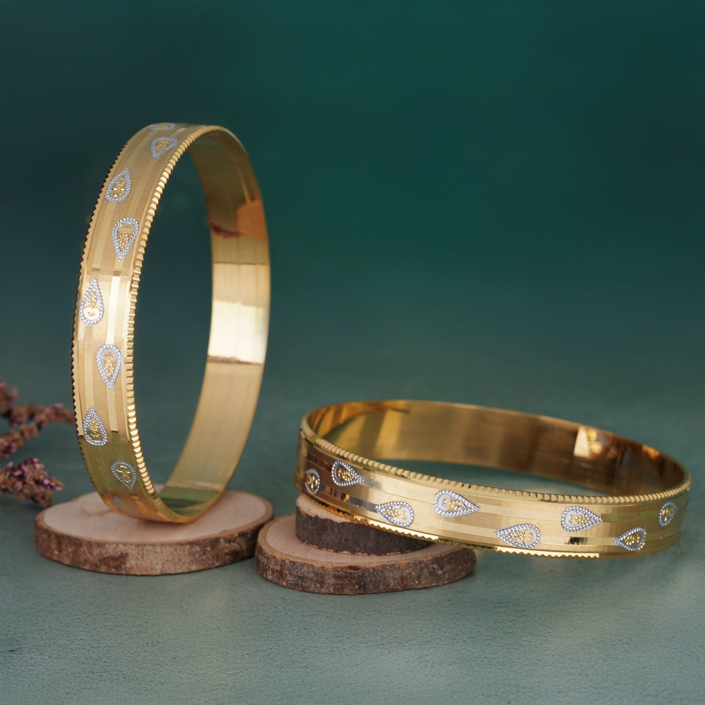 Classic Heart Line Diamond Band Bangles – Timeless Elegance for Women