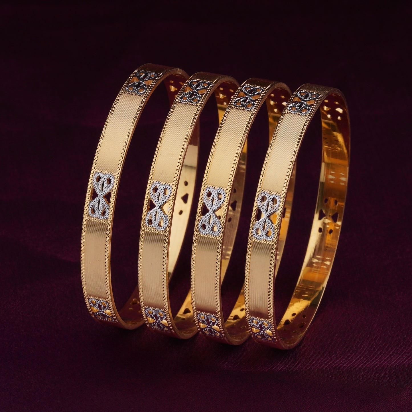 Classic Diamond Band Bangles – Timeless Elegance for Women