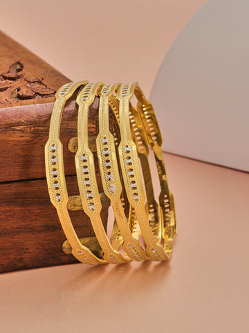 Pure Gold Elegance 4 Pcs Bangles