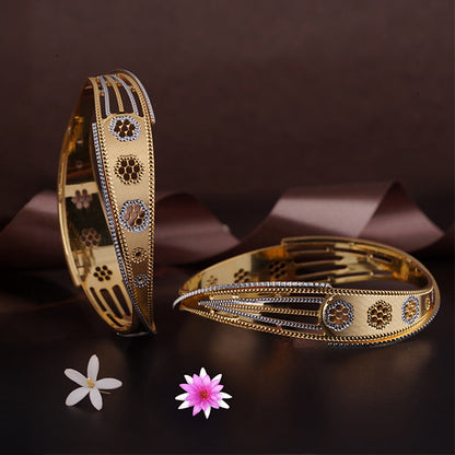 Classic Heart Line Diamond Band Bangles – Timeless Elegance for Women