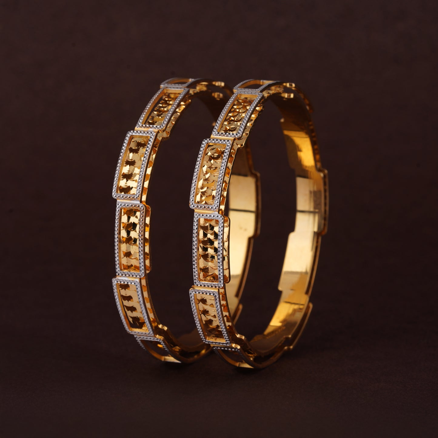 Classic Heart Line Diamond Band Bangles – Timeless Elegance for Women