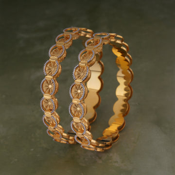 Classic Heart Line Diamond Band Bangles – Timeless Elegance for Women