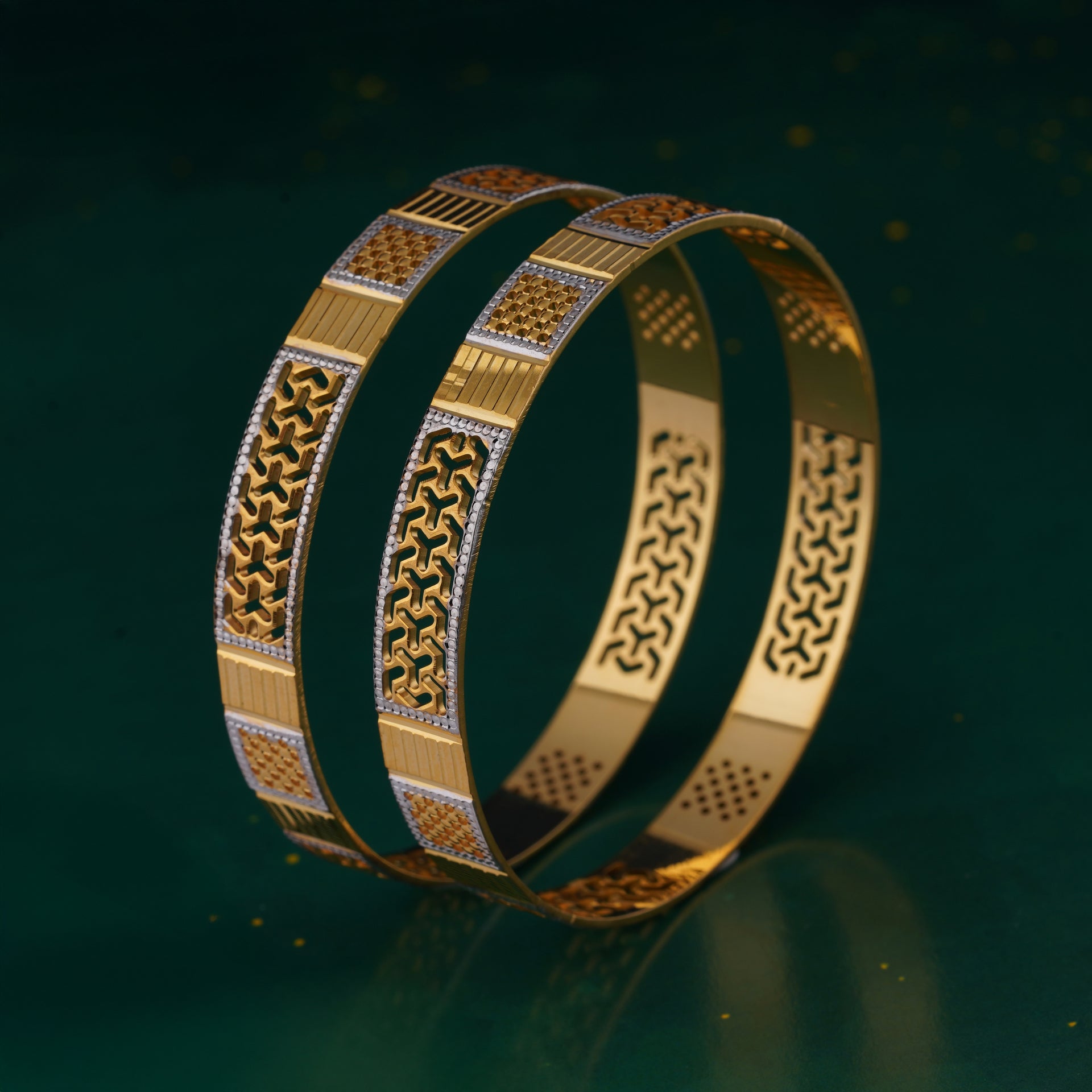 Classic Heart Line Diamond Band Bangles – Timeless Elegance for Women