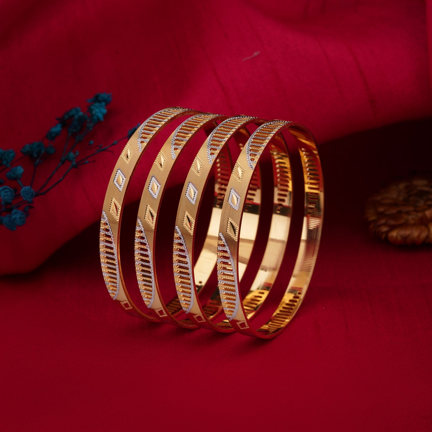 Classic Kari Line Diamond Band Bangles – Timeless Elegance for Women