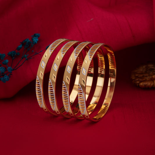 Classic Kari Line Diamond Band Bangles – Timeless Elegance for Women