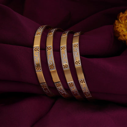 Classic Kari Line Diamond Band Bangles – Timeless Elegance for Women