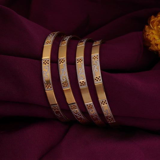 Classic Kari Line Diamond Band Bangles – Timeless Elegance for Women