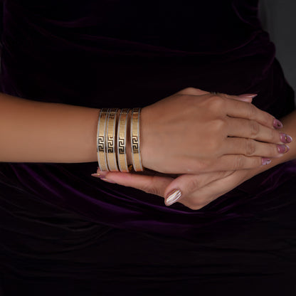 Classic Diamond Band Bangles – Timeless Elegance for Women
