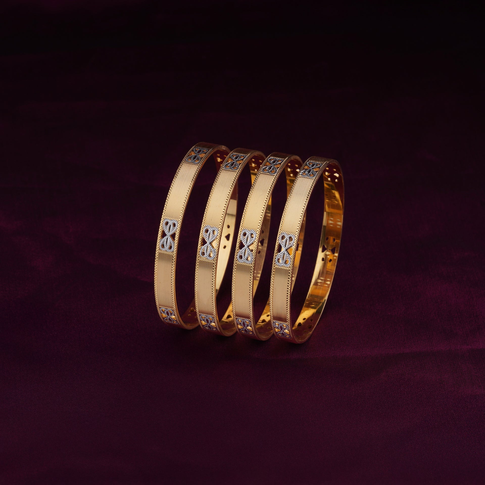 Classic Diamond Band Bangles – Timeless Elegance for Women
