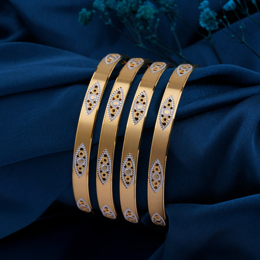 Classic Eye Line Diamond Band Bangles – Timeless Elegance for Women