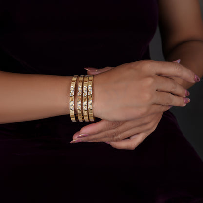 Classic Diamond Band Bangles – Timeless Elegance for Women