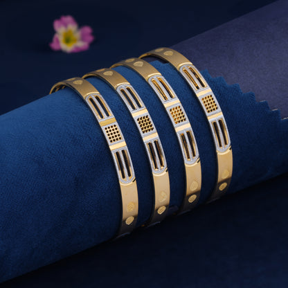 Classic Diamond Band Bangles – Timeless Elegance for Women