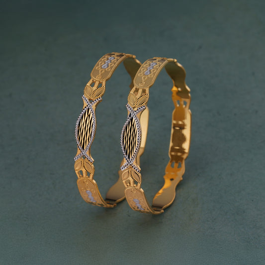 Classic Heart Line Diamond Band Bangles – Timeless Elegance for Women