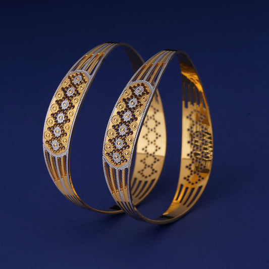 Classic Heart Line Diamond Band Bangles – Timeless Elegance for Women