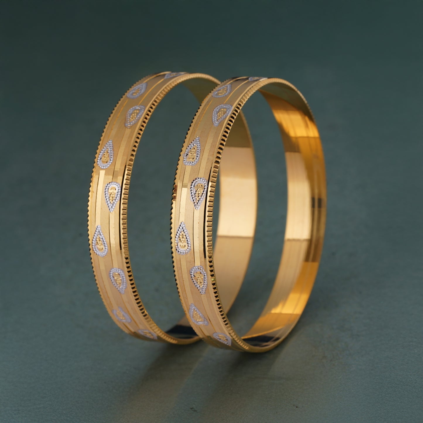 Classic Heart Line Diamond Band Bangles – Timeless Elegance for Women