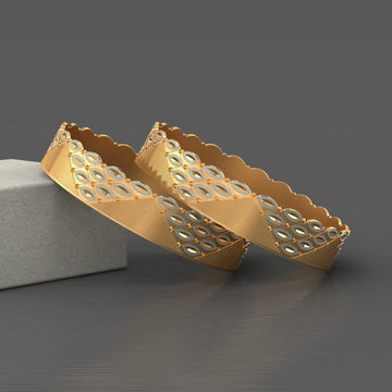 Fine Gold Aura 2 Pcs Bangles