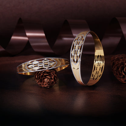 Classic Heart Line Diamond Band Bangles – Timeless Elegance for Women