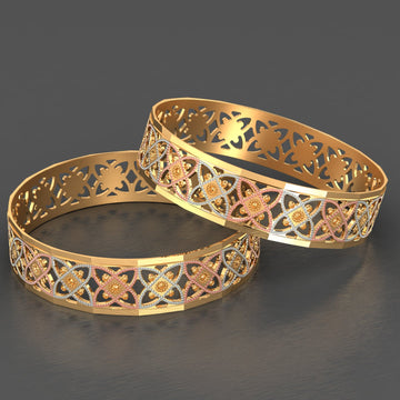 Floral Radiance 2 Pcs Bangles