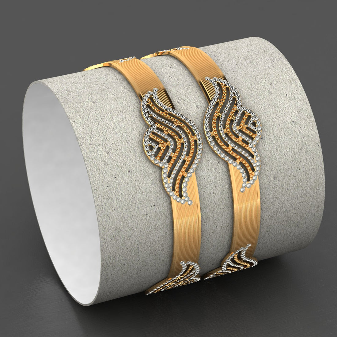 Cygnia Wavecrest 2 Pcs Bangles