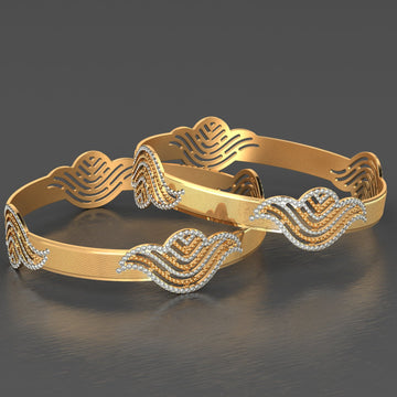 Cygnia Wavecrest 2 Pcs Bangles