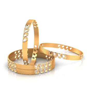 Golden Cascade 4 Pcs Bangles