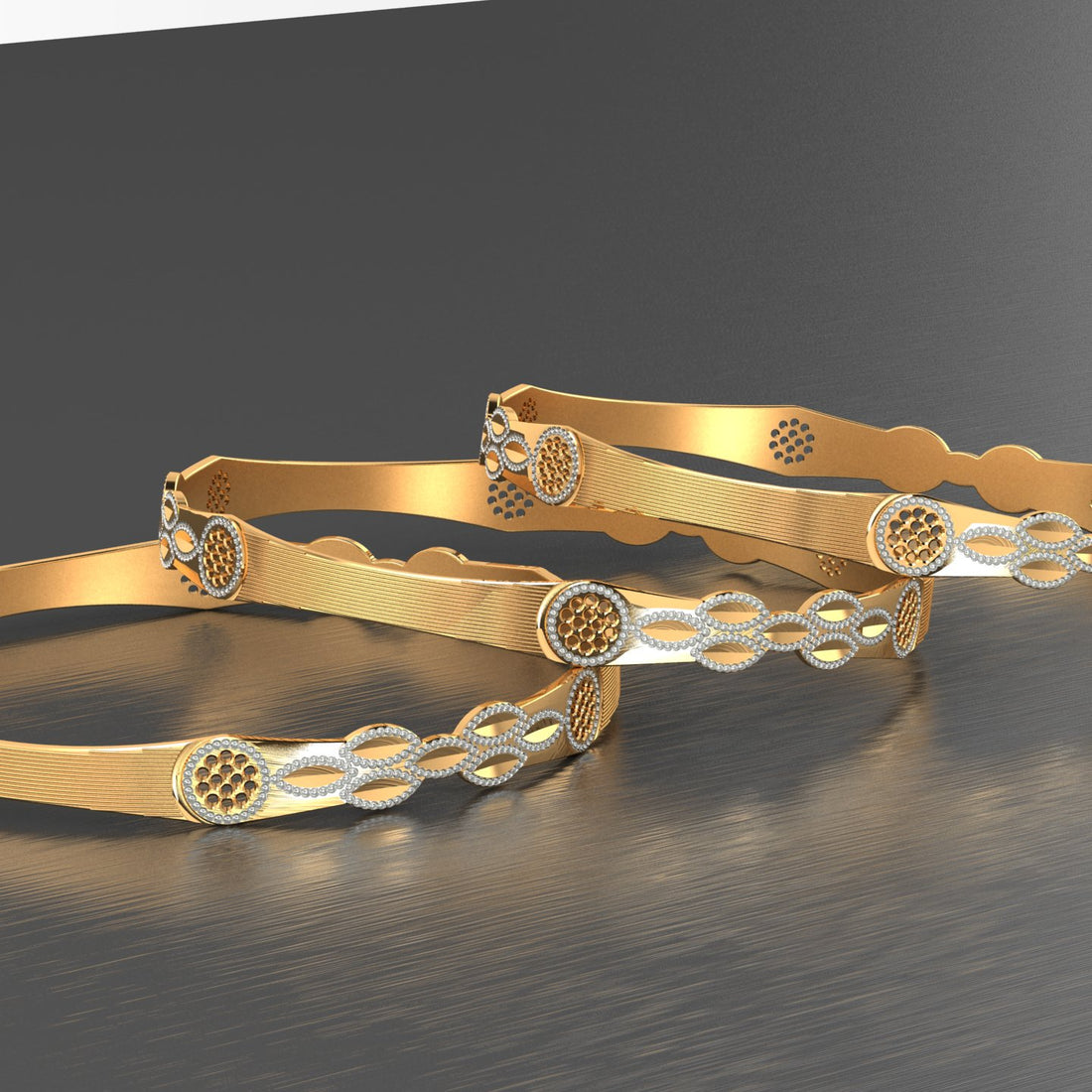 Majestic Aura 4 Pcs Bangles