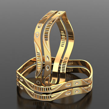 Glory Curve 4 Pcs Bangles