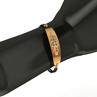 Elegant Circle Diamond Mangalsutra Bracelet – Traditional & Stylish Jewellery for Women