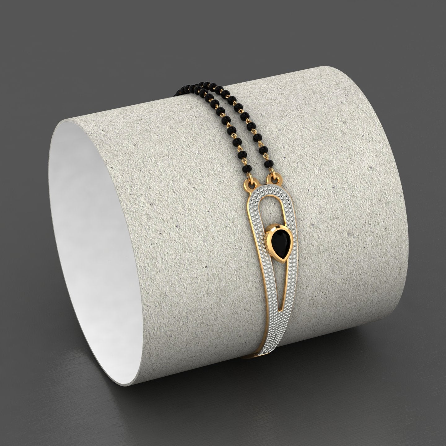 Elegant Circle Diamond Mangalsutra Bracelet – Traditional & Stylish Jewellery for Women - HMS-102