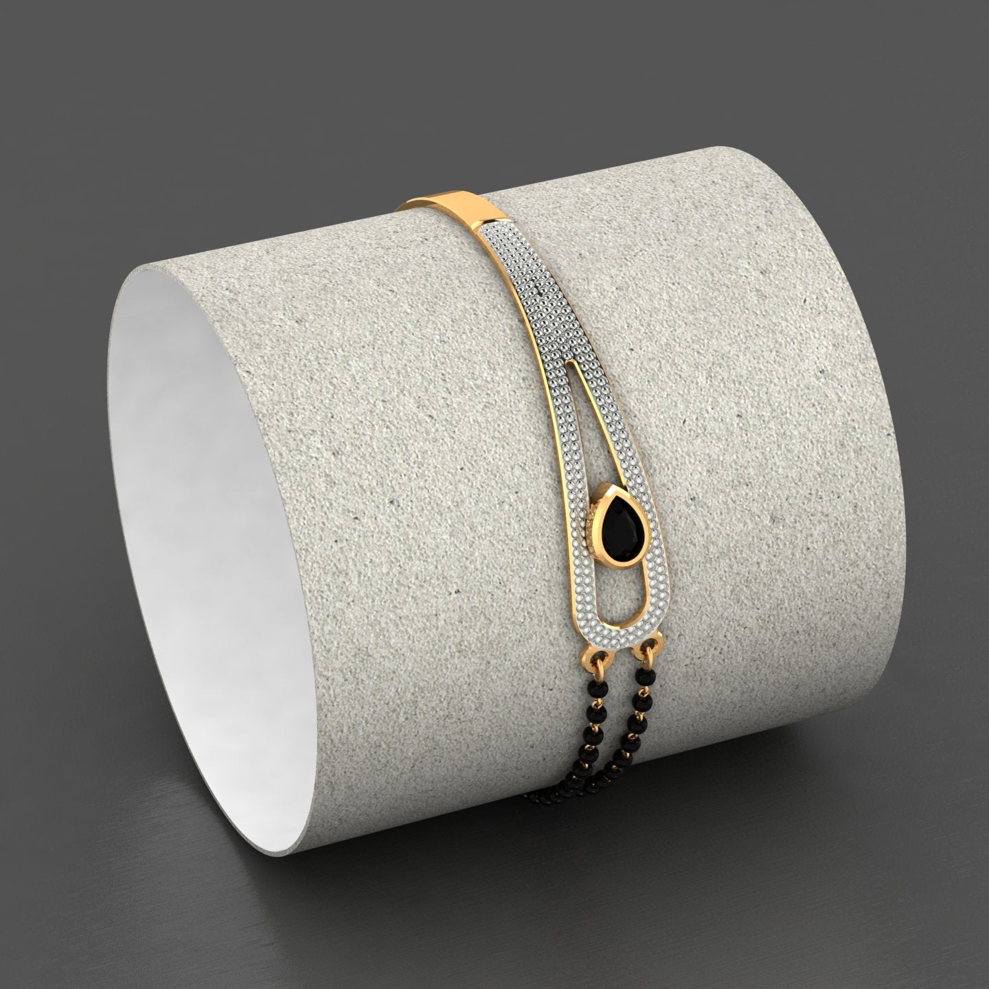 Elegant Circle Diamond Mangalsutra Bracelet – Traditional & Stylish Jewellery for Women - HMS-102