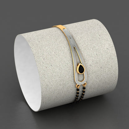 Elegant Circle Diamond Mangalsutra Bracelet – Traditional & Stylish Jewellery for Women - HMS-102