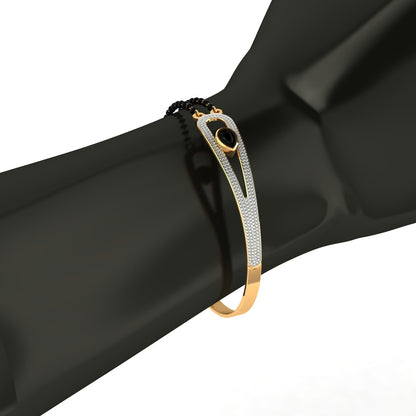 Elegant Circle Diamond Mangalsutra Bracelet – Traditional & Stylish Jewellery for Women - HMS-102