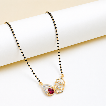 Esha Ruby 18K Gold Plated Mangalsutra