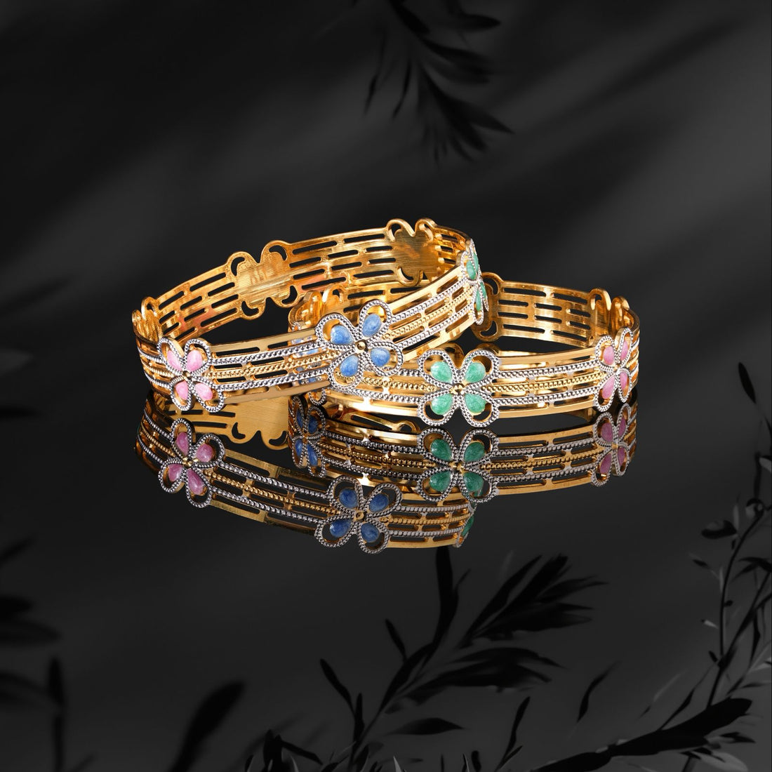 Golden Crest 2 Pcs Bangles