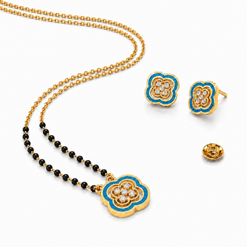 Aashvi Diamond 18K Gold Plated Mangalutra set