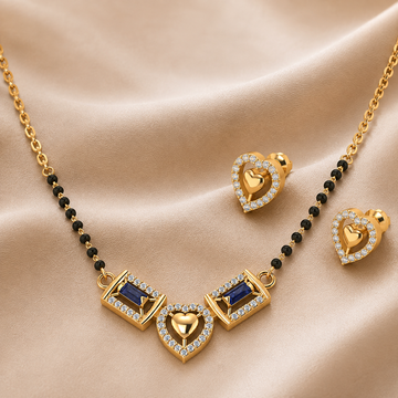 CYGNI Ishika Heart Mangalsutra Set