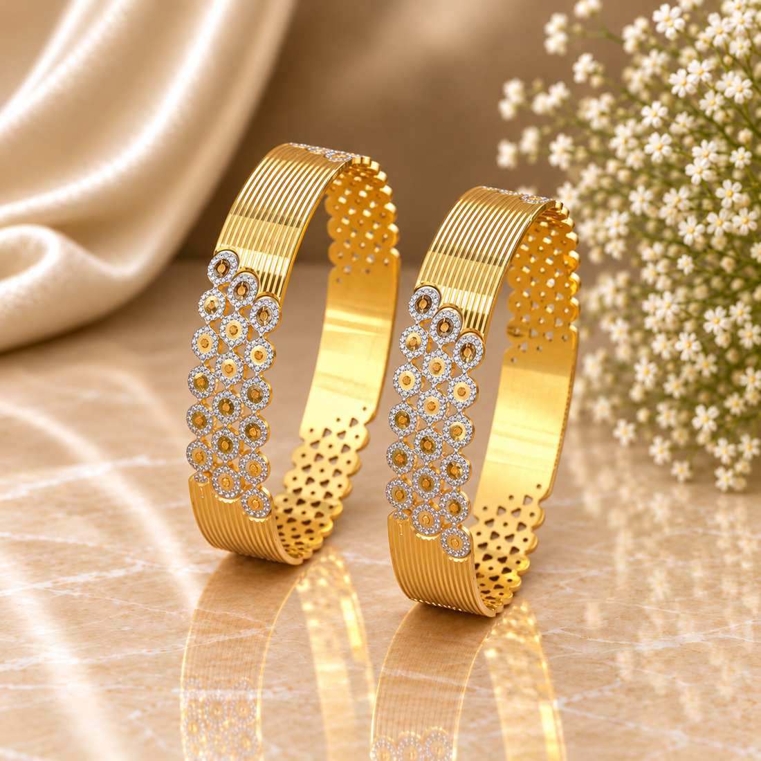 Celestia Bloom 2 Pcs Bangles