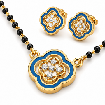 Aashvi Diamond 18K Gold Plated Mangalutra set